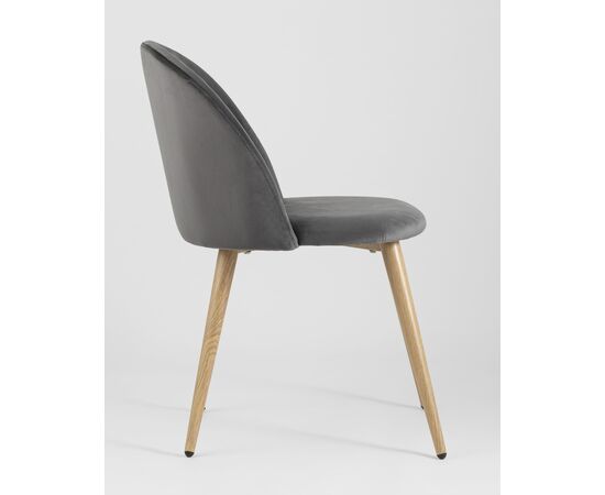 Стул Лион велюр серый 4 шт, изображение 4 | Интернет магазин мебели и декора LifeDekor