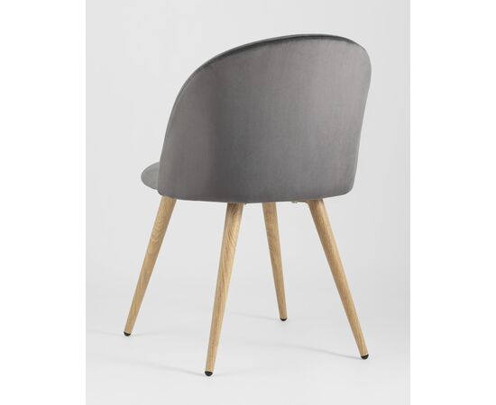 Стул Лион велюр серый 4 шт, изображение 6 | Интернет магазин мебели и декора LifeDekor