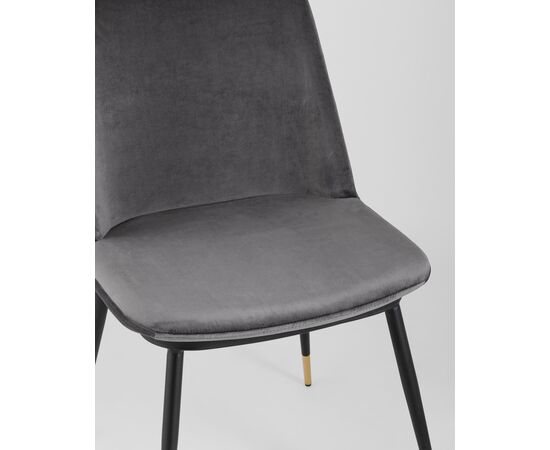 Стул Мелисса велюр темно-серый 2 шт, изображение 8 | Интернет магазин мебели и декора LifeDekor