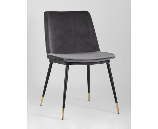 Стул Мелисса велюр темно-серый 2 шт, изображение 2 | Интернет магазин мебели и декора LifeDekor