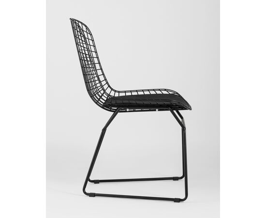 Стул обеденный Bertoia черный с черной подушкой 4 шт, изображение 16 | Интернет магазин мебели и декора LifeDekor