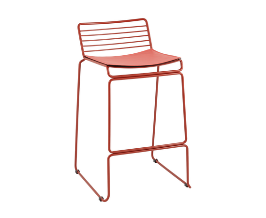 Стул полубарный Danny бордовый с подушкой | Интернет магазин мебели и декора LifeDekor