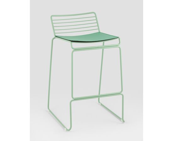 Стул полубарный Danny зеленый с подушкой, изображение 2 | Интернет магазин мебели и декора LifeDekor