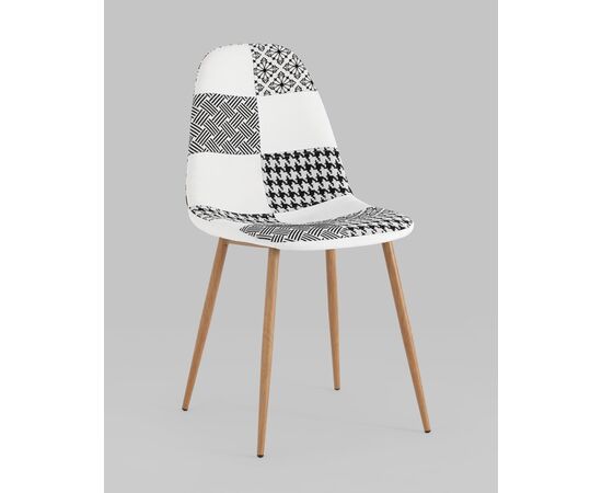 Стул Валенсия SN пэчворк черно-белый 4 шт, изображение 2 | Интернет магазин мебели и декора LifeDekor