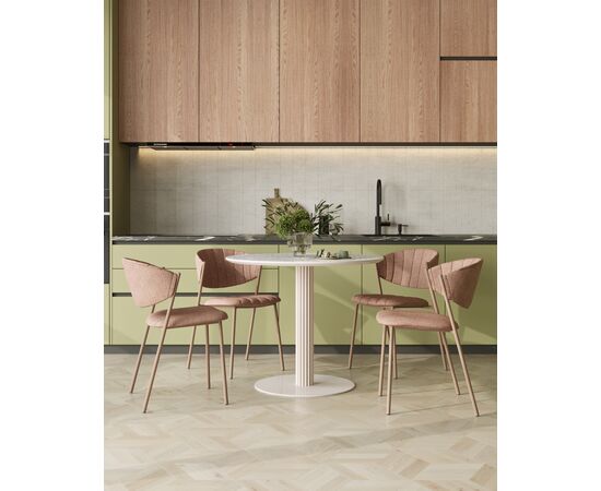 Стул Харпер ткань рогожка капучино каркас бежево-серый матовый, изображение 4 | Интернет магазин мебели и декора LifeDekor