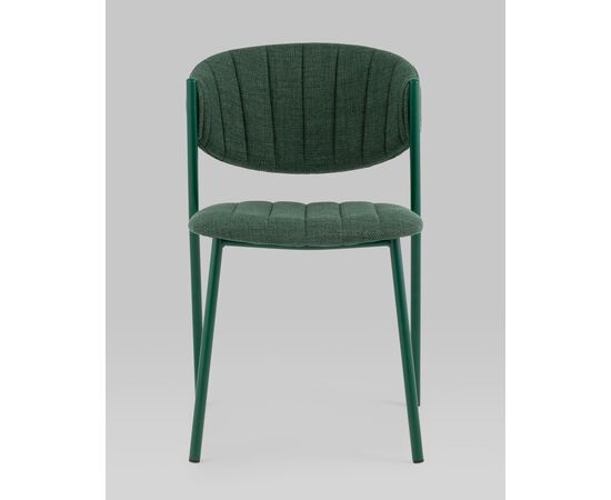 Стул Харпер ткань рогожка зеленый каркас зеленый полуглянцевый муар, изображение 5 | Интернет магазин мебели и декора LifeDekor