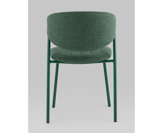 Стул Харпер ткань рогожка зеленый каркас зеленый полуглянцевый муар, изображение 7 | Интернет магазин мебели и декора LifeDekor