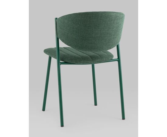 Стул Харпер ткань рогожка зеленый каркас зеленый полуглянцевый муар, изображение 8 | Интернет магазин мебели и декора LifeDekor