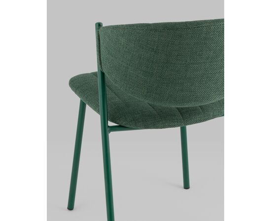 Стул Харпер ткань рогожка зеленый каркас зеленый полуглянцевый муар, изображение 9 | Интернет магазин мебели и декора LifeDekor