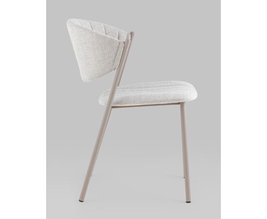 Стул Харпер ткань рогожка серо-голубой каркас серый матовый, изображение 6 | Интернет магазин мебели и декора LifeDekor