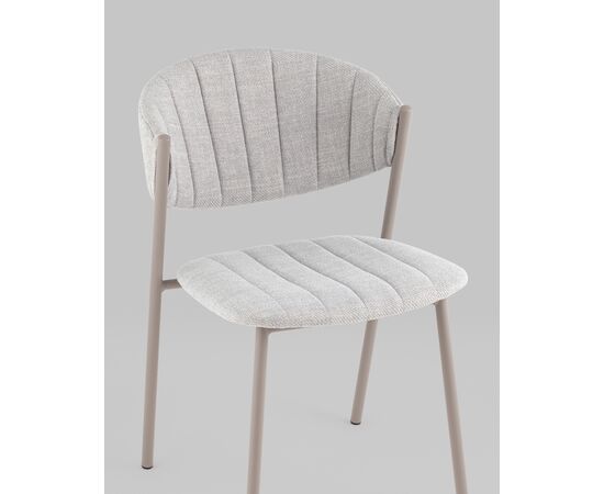 Стул Харпер ткань рогожка серо-голубой каркас серый матовый, изображение 10 | Интернет магазин мебели и декора LifeDekor