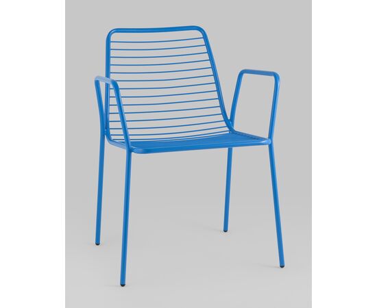 Стул с подлокотниками Дели металл голубой, изображение 2 | Интернет магазин мебели и декора LifeDekor