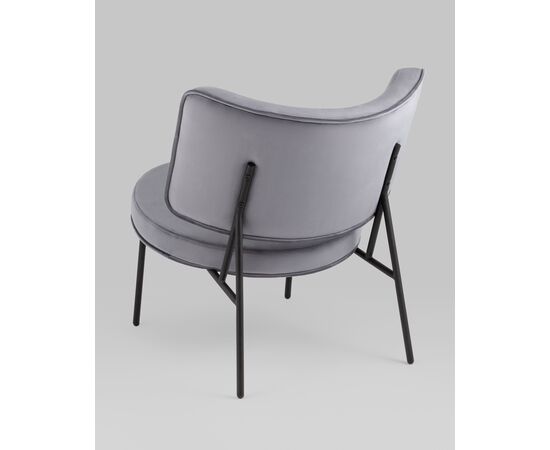 Кресло District Lounge велюр серый, изображение 8 | Интернет магазин мебели и декора LifeDekor