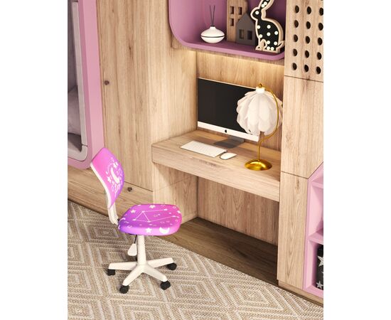 Кресло компьютерное детское ЛОЛО Starry Night пластик белый, изображение 4 | Интернет магазин мебели и декора LifeDekor