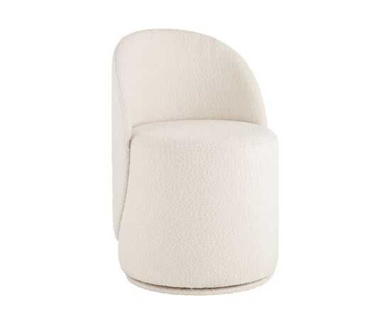 Пуф Loreen вращающийся букле белый | Интернет магазин мебели и декора LifeDekor