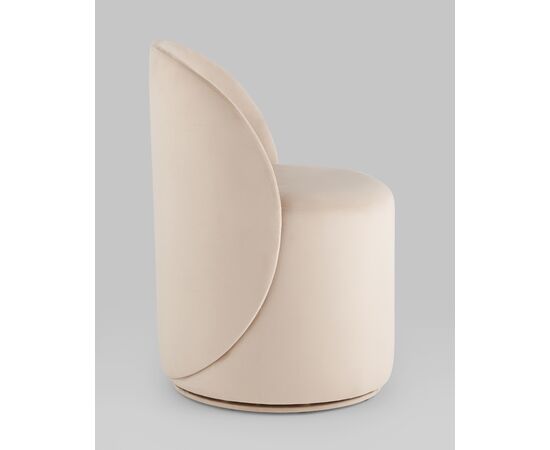 Пуф Loreen вращающийся велюр молочный, изображение 4 | Интернет магазин мебели и декора LifeDekor