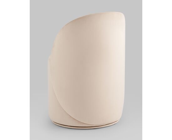 Пуф Loreen вращающийся велюр молочный, изображение 6 | Интернет магазин мебели и декора LifeDekor