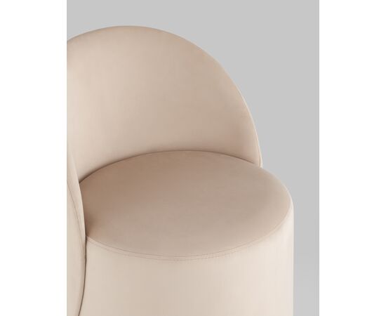 Пуф Loreen вращающийся велюр молочный, изображение 8 | Интернет магазин мебели и декора LifeDekor