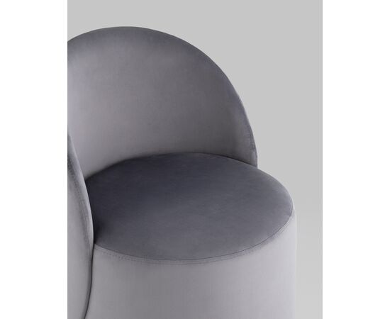 Пуф Loreen вращающийся велюр серый, изображение 8 | Интернет магазин мебели и декора LifeDekor