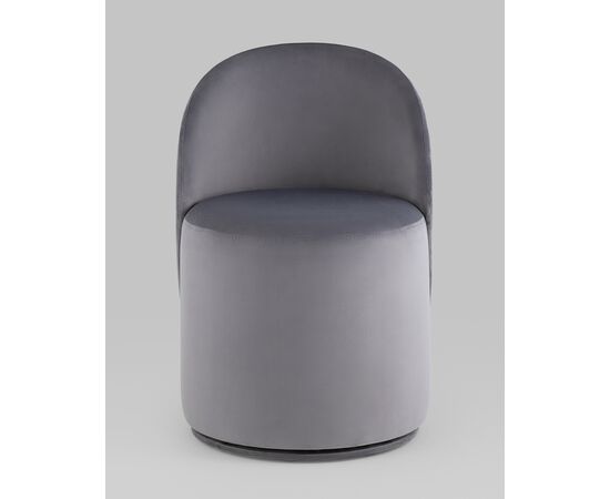 Пуф Loreen вращающийся велюр серый, изображение 3 | Интернет магазин мебели и декора LifeDekor