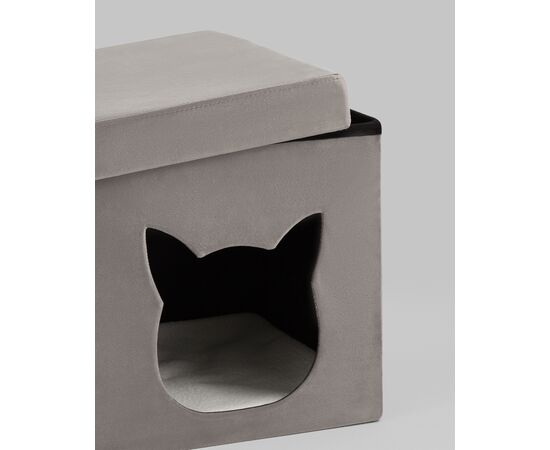 Пуф складной с ящиком Store Pet антрацитовый, изображение 7 | Интернет магазин мебели и декора LifeDekor