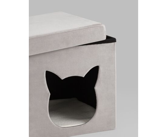 Пуф складной с ящиком Store Pet серый, изображение 7 | Интернет магазин мебели и декора LifeDekor