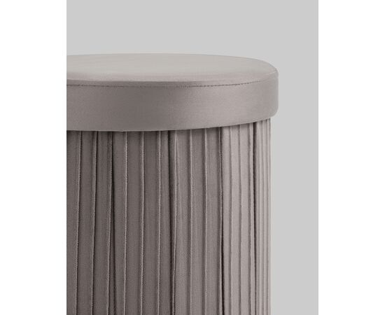 Пуф складной с ящиком Store Round антрацитовый, изображение 6 | Интернет магазин мебели и декора LifeDekor