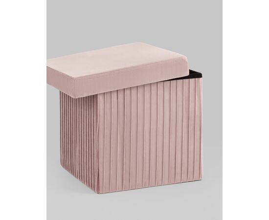 Пуф складной с ящиком Store Square пыльно-розовый, изображение 6 | Интернет магазин мебели и декора LifeDekor