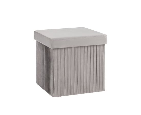 Пуф складной с ящиком Store Square серый, изображение 2 | Интернет магазин мебели и декора LifeDekor
