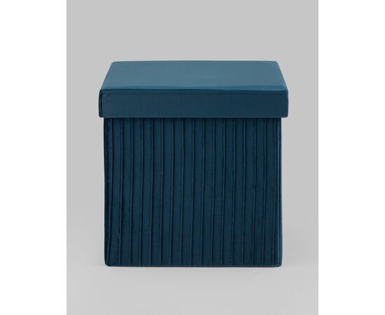 Пуф складной с ящиком Store Square синий, изображение 5 | Интернет магазин мебели и декора LifeDekor