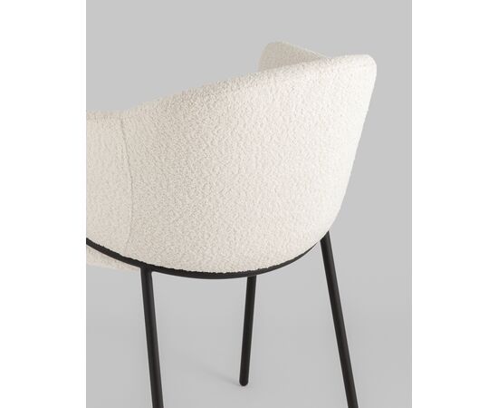 Стул Brace букле белый, изображение 9 | Интернет магазин мебели и декора LifeDekor