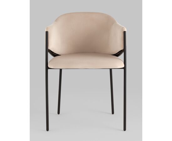 Стул Brace велюр молочный, изображение 3 | Интернет магазин мебели и декора LifeDekor