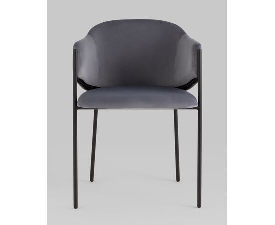 Стул Brace велюр серый, изображение 3 | Интернет магазин мебели и декора LifeDekor