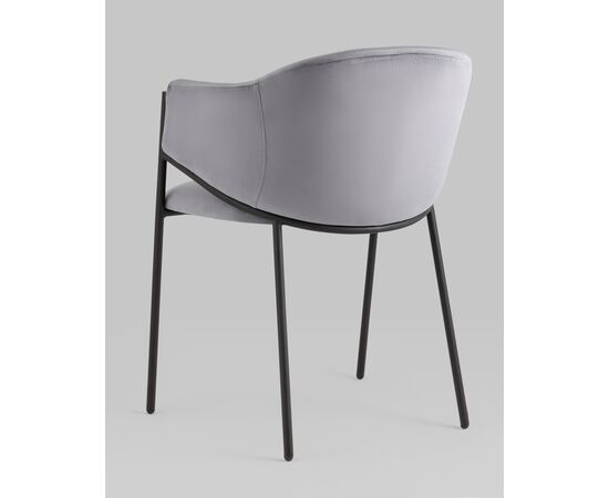 Стул Brace велюр серый, изображение 6 | Интернет магазин мебели и декора LifeDekor