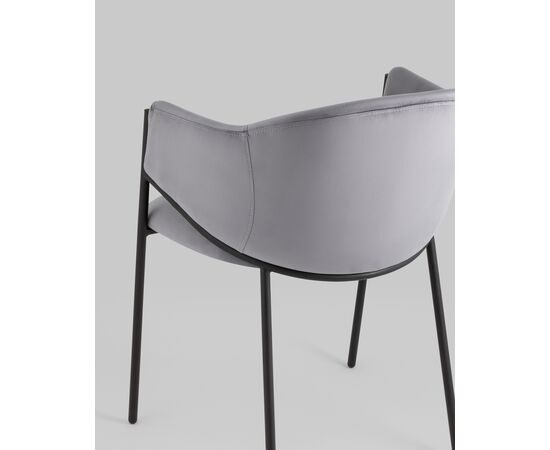 Стул Brace велюр серый, изображение 7 | Интернет магазин мебели и декора LifeDekor