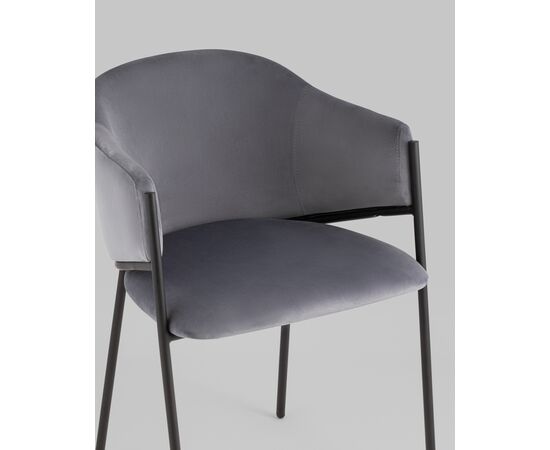 Стул Brace велюр серый, изображение 8 | Интернет магазин мебели и декора LifeDekor