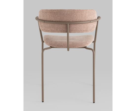 Стул Дженни букле бежевый каркас бежево-серый матовый, изображение 5 | Интернет магазин мебели и декора LifeDekor