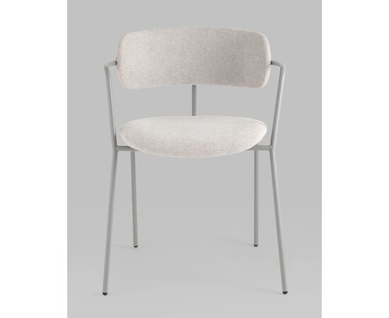 Стул Дженни букле светло-серый каркас серый муар, изображение 3 | Интернет магазин мебели и декора LifeDekor