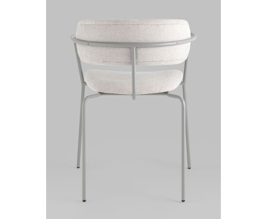 Стул Дженни букле светло-серый каркас серый муар, изображение 5 | Интернет магазин мебели и декора LifeDekor