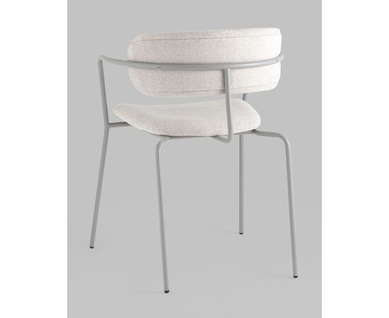 Стул Дженни букле светло-серый каркас серый муар, изображение 6 | Интернет магазин мебели и декора LifeDekor