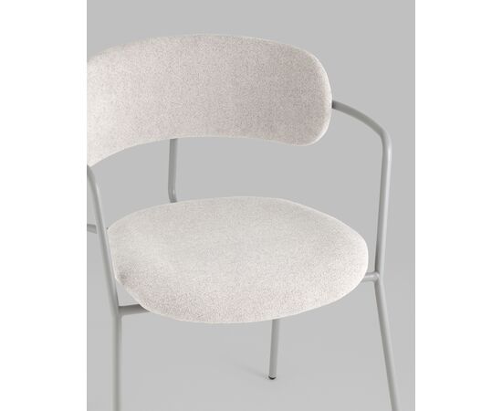 Стул Дженни букле светло-серый каркас серый муар, изображение 8 | Интернет магазин мебели и декора LifeDekor
