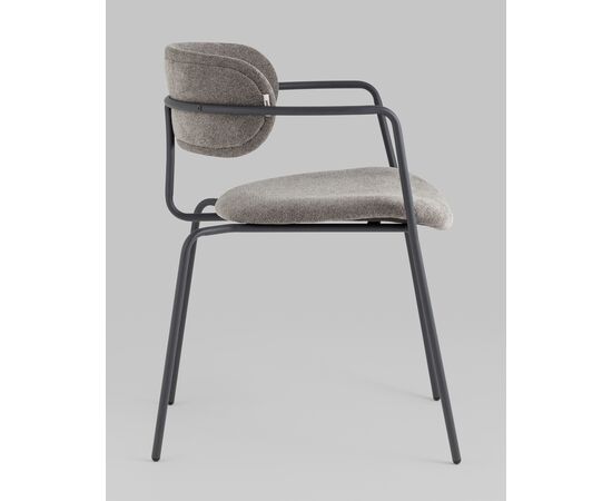 Стул Дженни букле темно-серый каркас антрацитово-серый муар, изображение 4 | Интернет магазин мебели и декора LifeDekor