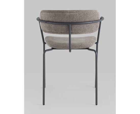 Стул Дженни букле темно-серый каркас антрацитово-серый муар, изображение 5 | Интернет магазин мебели и декора LifeDekor