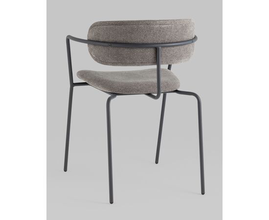 Стул Дженни букле темно-серый каркас антрацитово-серый муар, изображение 6 | Интернет магазин мебели и декора LifeDekor