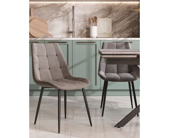 Стул Флекс New велюр светло-серый, изображение 53 | Интернет магазин мебели и декора LifeDekor