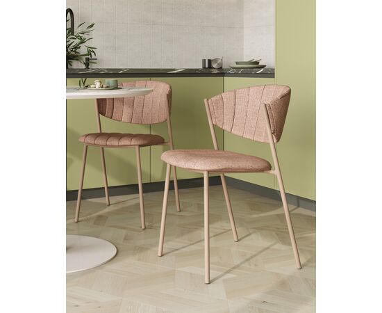 Стул Харпер ткань рогожка капучино каркас бежево-серый матовый, изображение 3 | Интернет магазин мебели и декора LifeDekor