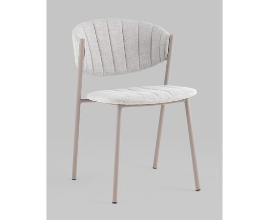 Стул Харпер ткань рогожка серо-голубой каркас серый матовый, изображение 2 | Интернет магазин мебели и декора LifeDekor