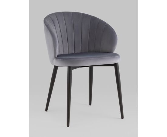 Стул Lastura велюр серый, изображение 2 | Интернет магазин мебели и декора LifeDekor