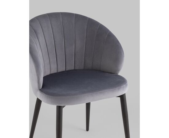 Стул Lastura велюр серый, изображение 10 | Интернет магазин мебели и декора LifeDekor