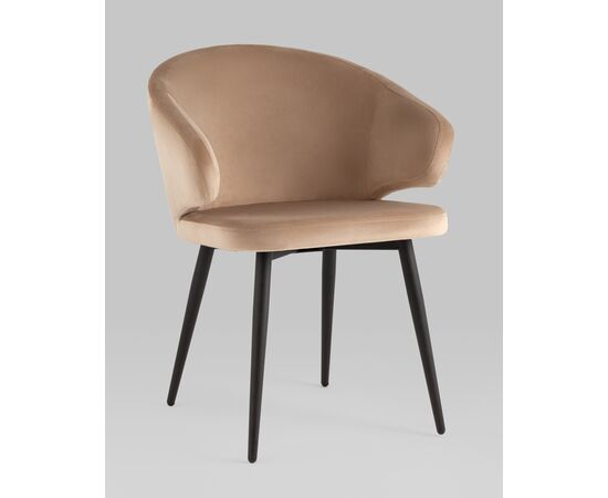 Стул с подлокотниками Codo велюр капучино, изображение 2 | Интернет магазин мебели и декора LifeDekor